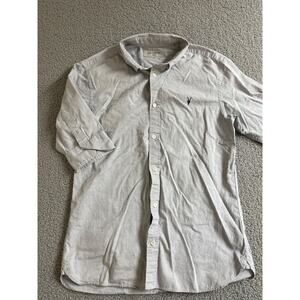 Mens‎ Vintage AllSaints Redondo hs shirts button up luxury size small gray